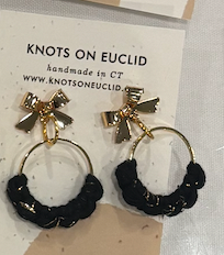 Festive Gold Bow Earrings