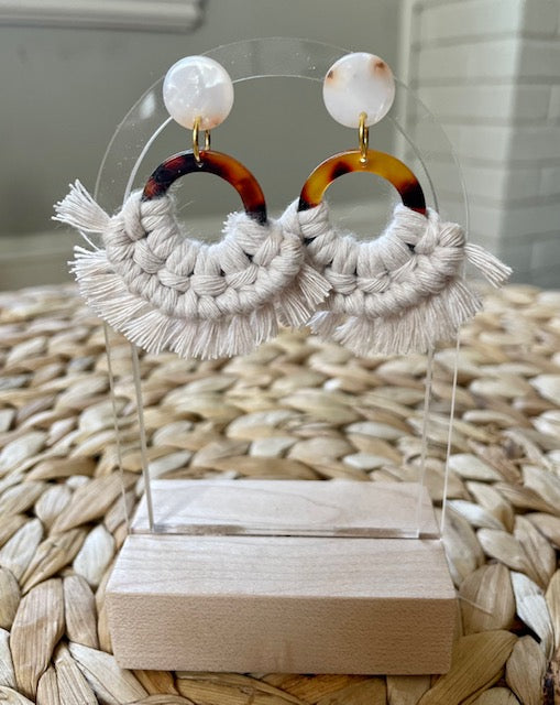 Tortoise shell earrings