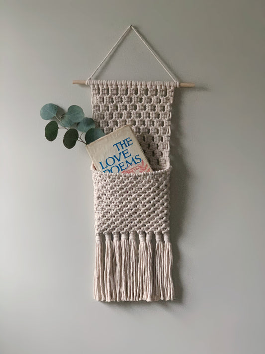 Macrame Wall Pocket for Love Notes