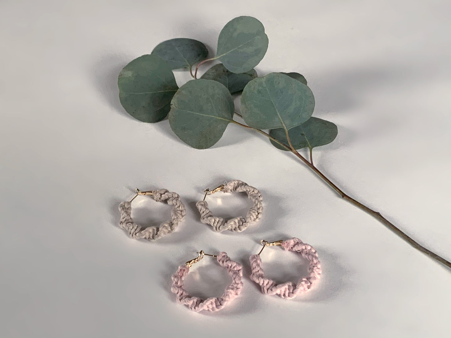 Macrame Hoop Earrings